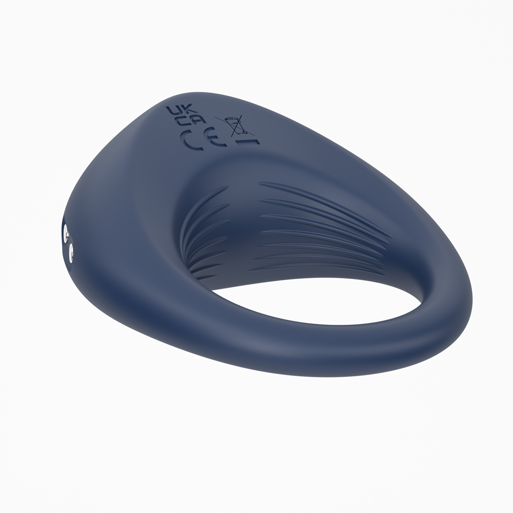 Velvet Rituals Orion adjustable silicone ring on a white background, made from body-safe platinum-cured silicone and compliant with international safety standards