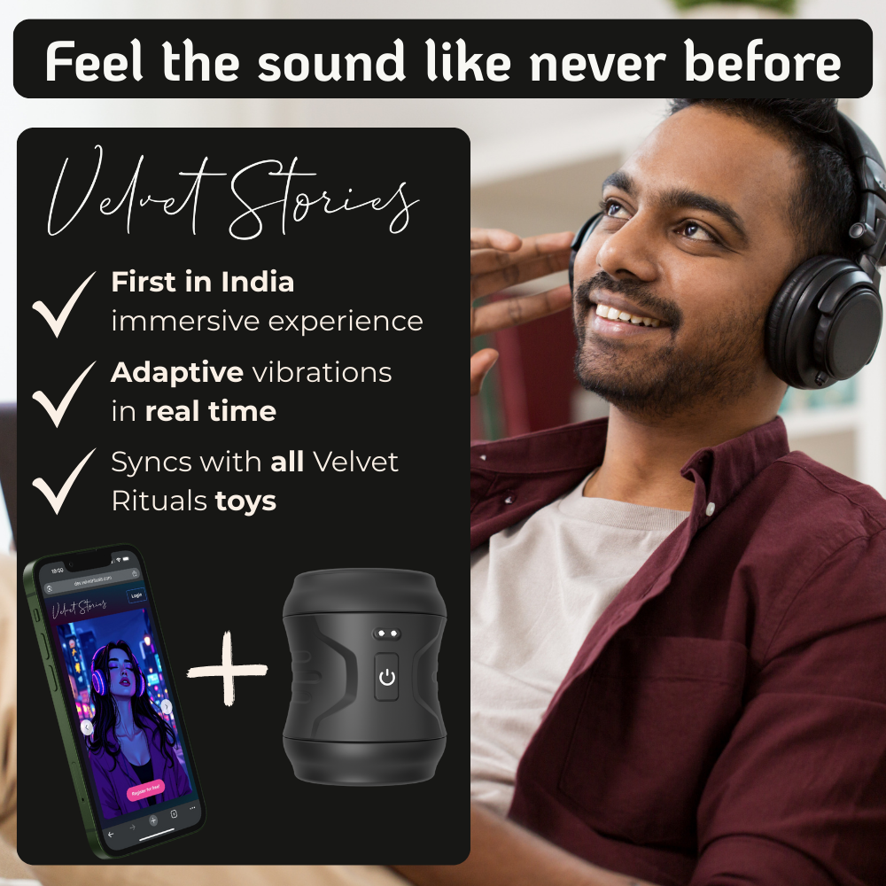 Velvet Stories immersive audio syncing in real time with the Vortex app-connected performance trainer